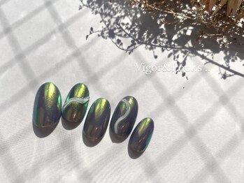 ヴィガー アンド ルックス 白金 目黒(Vigor&Looks)/ワンカラー うねうね ミラー
