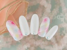 シューズネイルプロデュース/カラフルタイダイデザイン