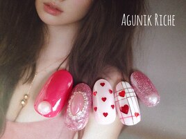 【チェックネイル】