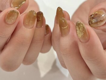 アイネイルズ 渋谷店(I nails)/【Karin.m】ブラウンゴールド