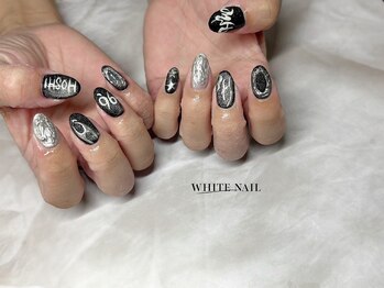 ホワイトネイル(WHITE NAIL)/持ち込み/推し活ネイル/パラ
