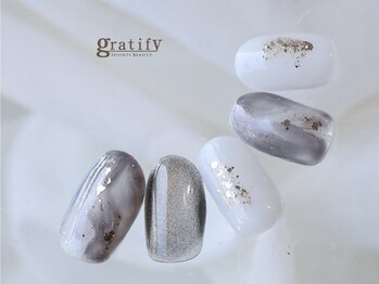 寒色ニュアンスネイル