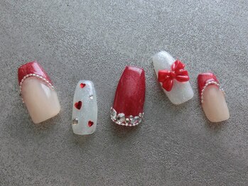 ネイリシャス(NAILICIOUS)/キュートなバレンタインネイル