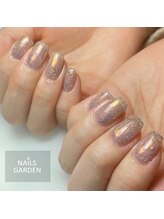 ネイルズガーデン(NAILS GARDEN)/ワンカラー×フラッシュジェル