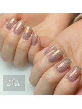 ネイルズガーデン(NAILS GARDEN)/ワンカラー×フラッシュジェル
