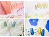 【ハンド】フリーアート+美爪を育てるウォーターケア★持ち込みデザインok