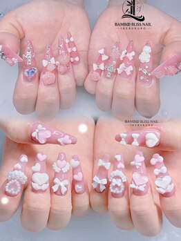 バンブーブリス 池袋東口店(BambooBliss)の写真/圧倒的なデザイン力で理想のお爪に♪お客様一人ひとりの爪の形や状態に合わせて施術◎
