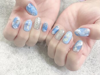 プライズアイリス アイラッシュ 池袋東口店(prize Iris eyelash)/青空×シェルネイル