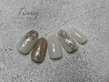 ティアリー(Total Beauty Salon Tiary)の写真/付替えオフ無料【ハンドワンカラーorグラデ5000円~】シンプルながらも,品のあるさりげないネイルで好感度◎