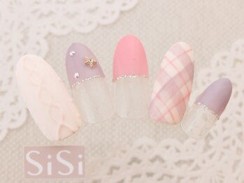 シシ(SiSi)/ニットネイル&チェック柄