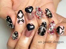 アン ジョーヌドラゴ/ピンク×ブラックネイル