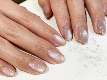 ネイルアルケー(Nail ARCHE)/ぷるマグ×ミラーフレンチ