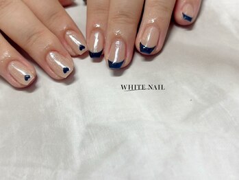 ホワイトネイル(WHITE NAIL)/アシメネイル/フレンチ/持ち込み