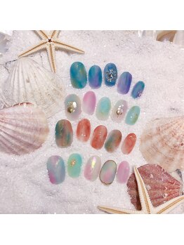 アティックネイルアトリエ(attic nail atelier)/シーグラスネイル★