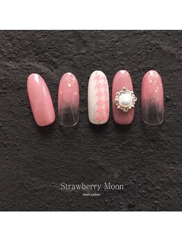 サロンストロベリームーン(Salon Strawberry Moon)/定額ビジューネイル☆¥8980