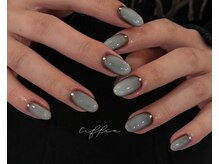 ネイルサロン ティフィン(tiffin)/～brown×light　blue～