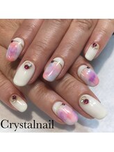 クリスタルネイル ボンベルタ橘店(CRYSTAL NAIL)/ワンカラー×マーブル