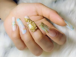 ロングスカルプ☆GOLD CHAIN