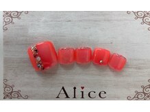 ネイルアンドアイラッシュ アリス(Alice)/フットデザイン　￥6500（税込）