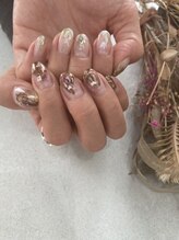 アンバー(Amber)/埋め込みアートネイル☆