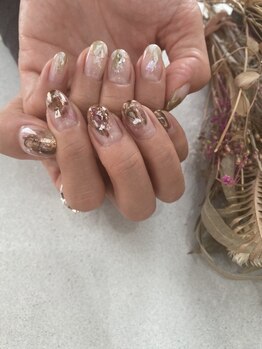 アンバー(Amber)/埋め込みアートネイル☆