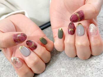 テラス(TERRACE)/べっ甲ニュアンスネイル