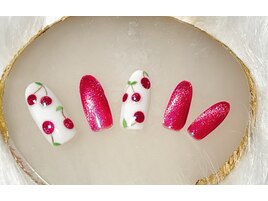 定額さくらんぼマグネットネイル