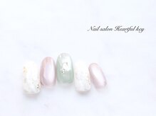 ネイルサロン ハートフルキー(Heartful key)/艶マグ＋春色ネイル¥9000