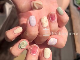 手描きアートお花ネイル