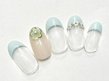 リーチェココ 筑紫野店(RICHE.coco)/フラワーフレンチネイル☆