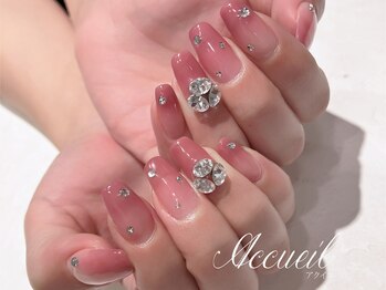 アクイユ 銀座店(ACCUEIL)/うるきゅんピンクネイル