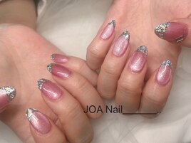 ガラスフレンチ★ピンクネイル