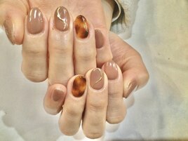 ☆べっ甲×ベージュの色変え☆