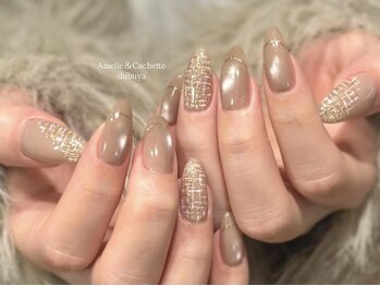 アメリアンドカシェット(Amelie&Cachette)/ニュアンスネイル:aoi