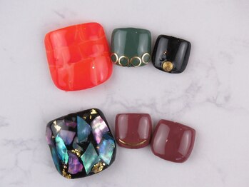 モアニ ヒロオ 渋谷店(MOANI Hiroo)/秋のフットネイルデザイン♪