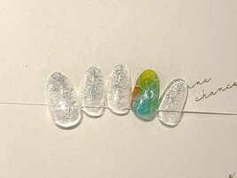 フラワー×タイダイネイル