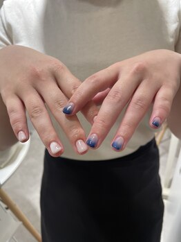 ラボテ(laboT)/ネイビー×ホワイト