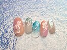 定額/ハイビスカスネイル