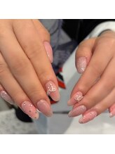 ホワイトネイル 難波店(WHITE NAIL)/うるつや/リボン/大人ガーリー