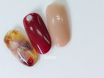 シュクル(Sucre)/秋のNEWサンプル☆べっ甲ネイル