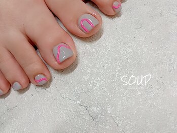 スープ(SOUP)/うねうね ぷっくり アート