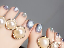 ネイビーマグネットネイル