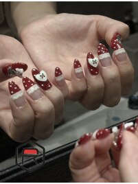 赤ドットネイル