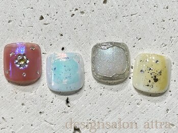 ネイルサロン アトラ(design salon attra)/フットネイル親指アート9900円