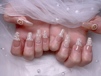 スノーネイルサロン 新宿店(Snow nail salon)/キルティングツイードパール