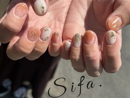 ニュアンスネイル/リボン