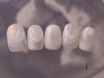 アイネイルズ 吉祥寺店(I nails)/パールニュアンスベージュネイル