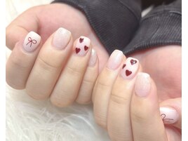 マグネットネイル/ハート/リボン