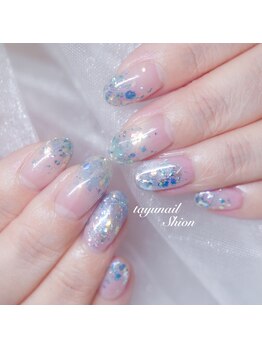 たゆ ネイル(たゆnail)/キラキラグラデーションネイル