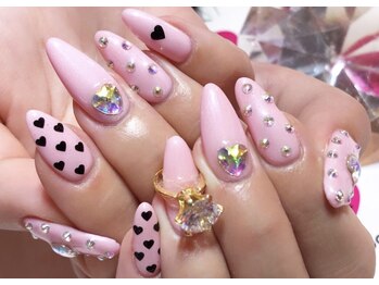 ネイルサロン ネイルズゴーゴー 渋谷店(NAILSGOGO)/スカルプ安い ピンク ハート